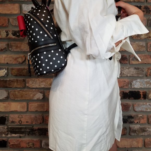 AUTHENTIC Disney X Kate Spade Small Refined Grain Leather Minnie Mouse BACKPACK - Picture 5 of 8